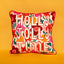 Floral 'Holly Jolly Time' Cushion (XM11553)