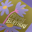 Colourful Birthday Card Lilac And Pink Flowers Gold Foil 'Happy Birthday' Detail