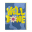 Raspberry Blossom Mini Congratulations Card Colourful Retro 'Well Done' Lettering