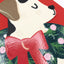 Black & white dog with wreath (PAW20)