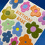 Colourful Mini Birthday Card Flower Pattern Detail
