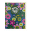 Colourful Retro Floral Green Pattern Mini Raspberry Blossom Birthday Card