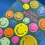 Colourful Smiley Faces Raspberry Blossom Mini Birthday Card Detail