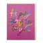 Pink Mini Birthday Card Rainbow Lettering