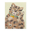 Cute Tabby Kitten Shaped Mini Greeting Card