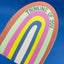 Colourful Rainbow Shaped Mini Thinking Of You Card Detail