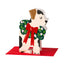 Black & white dog with wreath (PAW20)