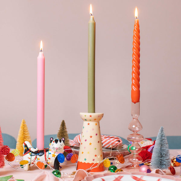 Set of 2 Co-ordinating Candle Holders