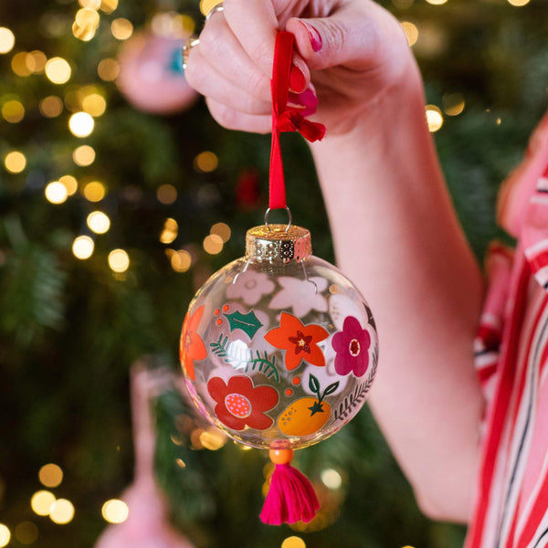 Set of 4 Glass Baubles