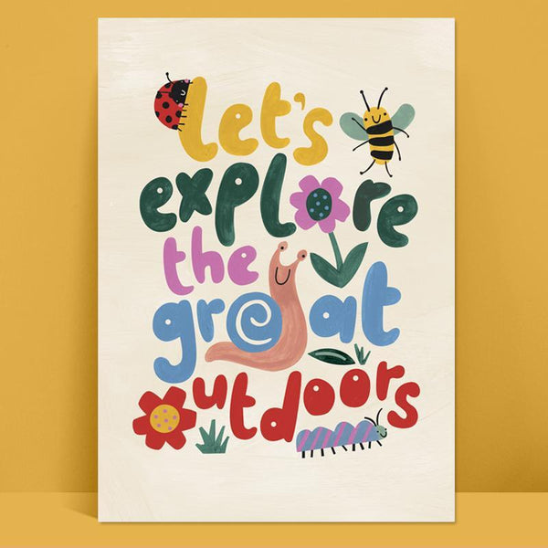 Let's Explore the Great Outdoors' Childrens Print