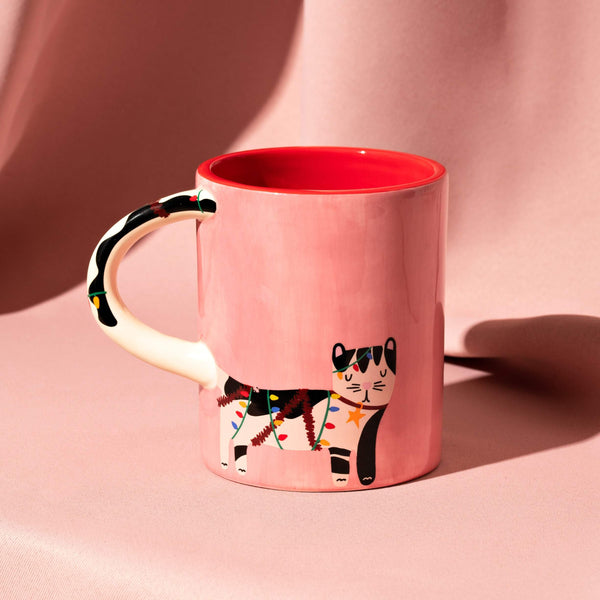 Cat Mug with 3D Handle