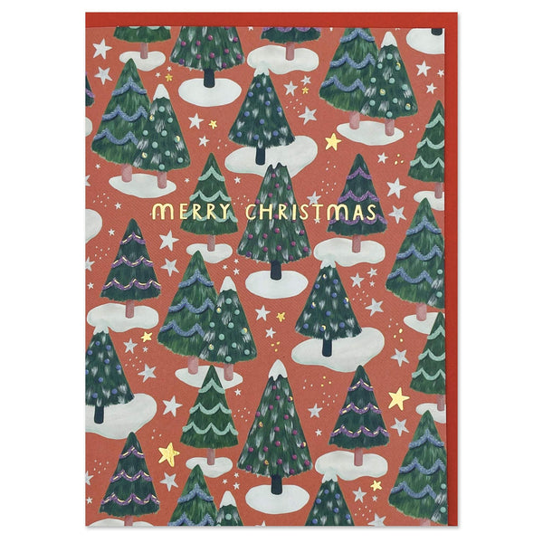 Merry Christmas tree pattern